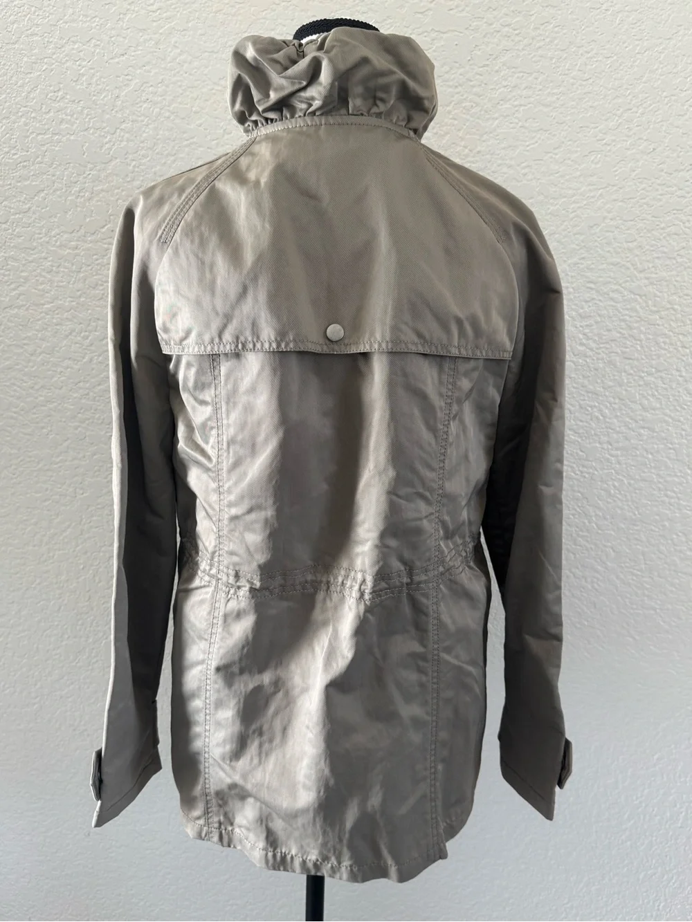 NWT Banana Republic Utility Rain Jacket Field Coat Taupe Small